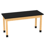 Diversified Woodcrafts Plain Apron Table High - Resistance Solid Wood Laboratory Desk 60