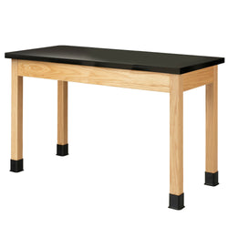 Diversified Woodcrafts Science Table - Plain Apron - 60" W x 24" D - Solid Wood Frame and Adjustable Glides