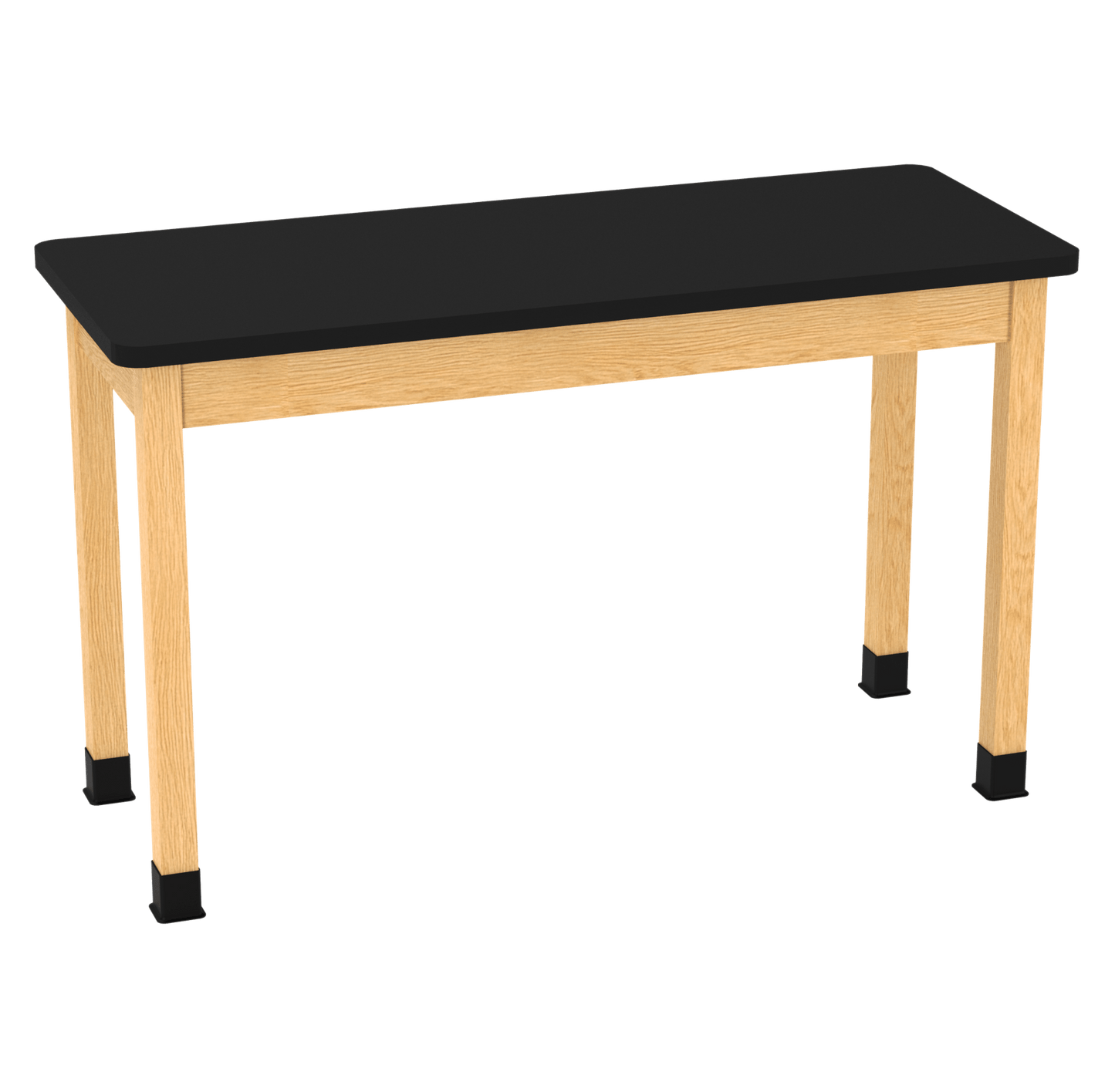 Diversified Woodcrafts Plain Apron Table High - Resistance Solid Wood Laboratory Desk 24"W x 60"L x 36.25"H (DIV - P760LBBK36N) - SchoolOutlet