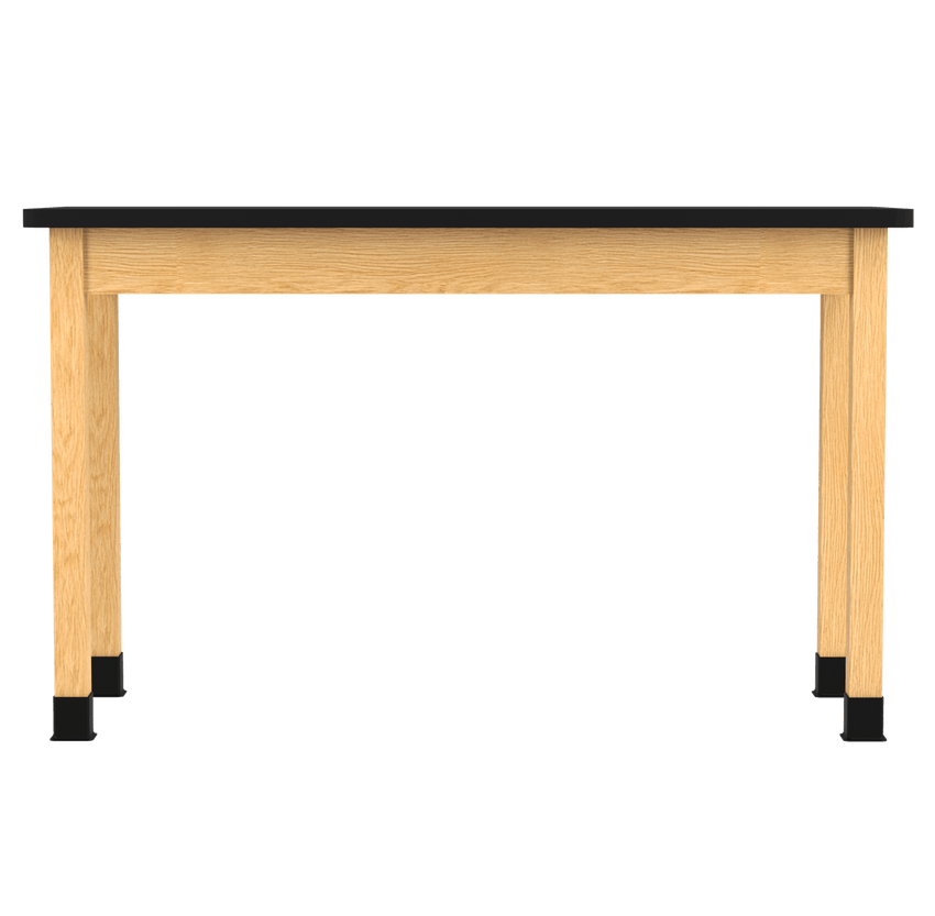 Diversified Woodcrafts Plain Apron Table High - Resistance Solid Wood Laboratory Desk 24"W x 60"L x 36.25"H (DIV - P760LBBK36N) - SchoolOutlet