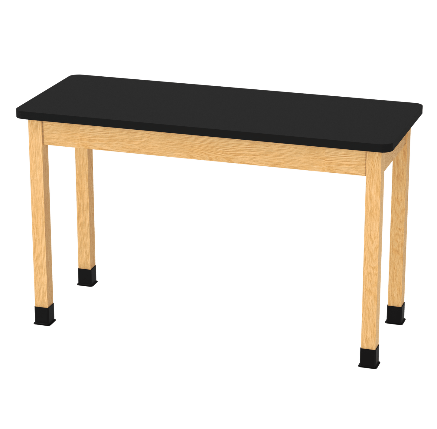Diversified Woodcrafts Plain Apron Table High - Resistance Solid Wood Laboratory Desk 24"W x 60"L x 36.25"H (DIV - P760LBBK36N) - SchoolOutlet