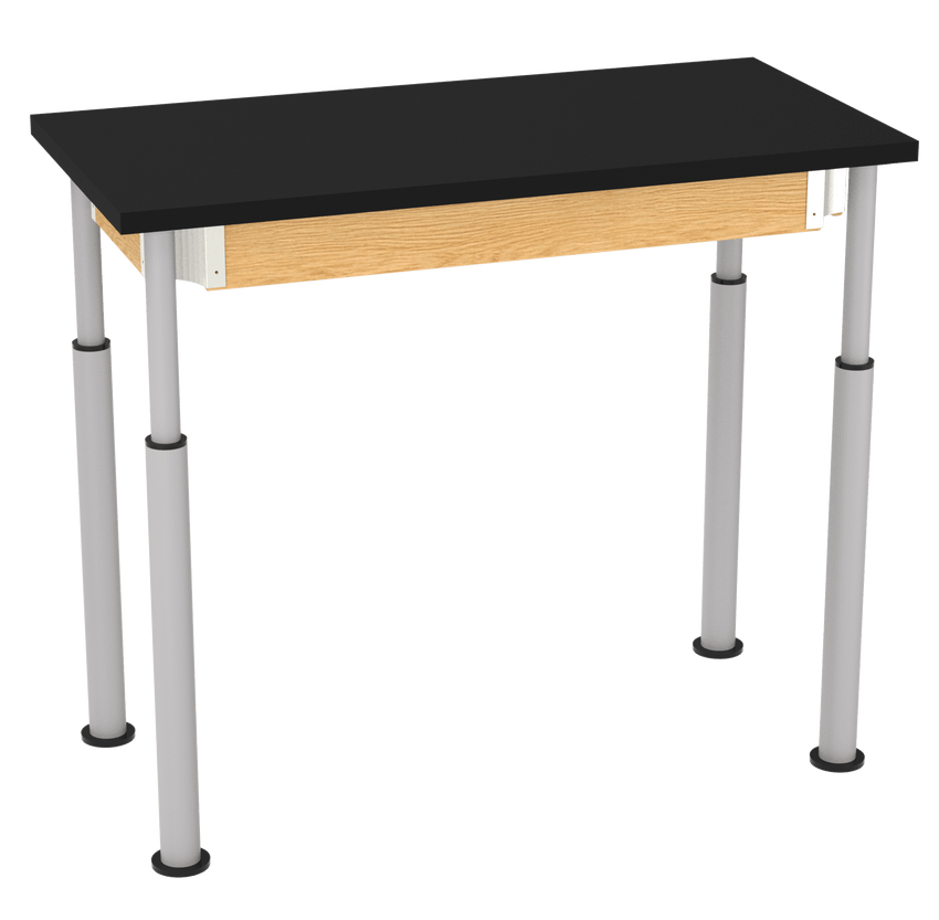 Diversified Woodcrafts Hybrid Table ADA Compliant ChemGuard Adjustable Lab Station 48"W x 24"L x 27" - 39"H (DIV - P8102BK) - SchoolOutlet