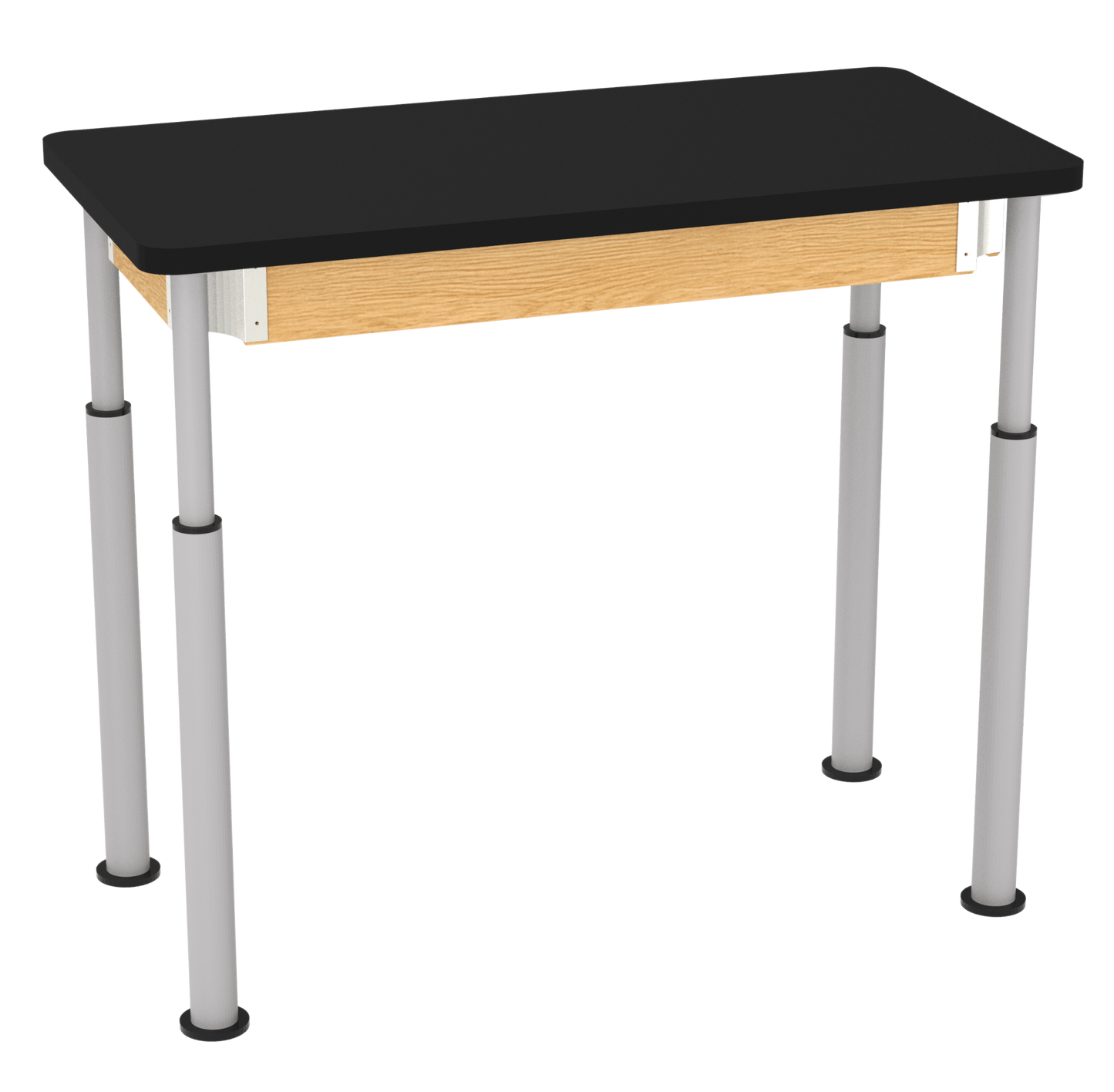 Diversified Woodcrafts Uplift Hybrid Table ADA Compliant Black Laminate Adjustable Science Desk 48"W x 24"L x 27" - 39"H (DIV - P810LBBK) - SchoolOutlet