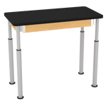 Diversified Woodcrafts Uplift Hybrid Table ADA Compliant Black Laminate Adjustable Science Desk 48