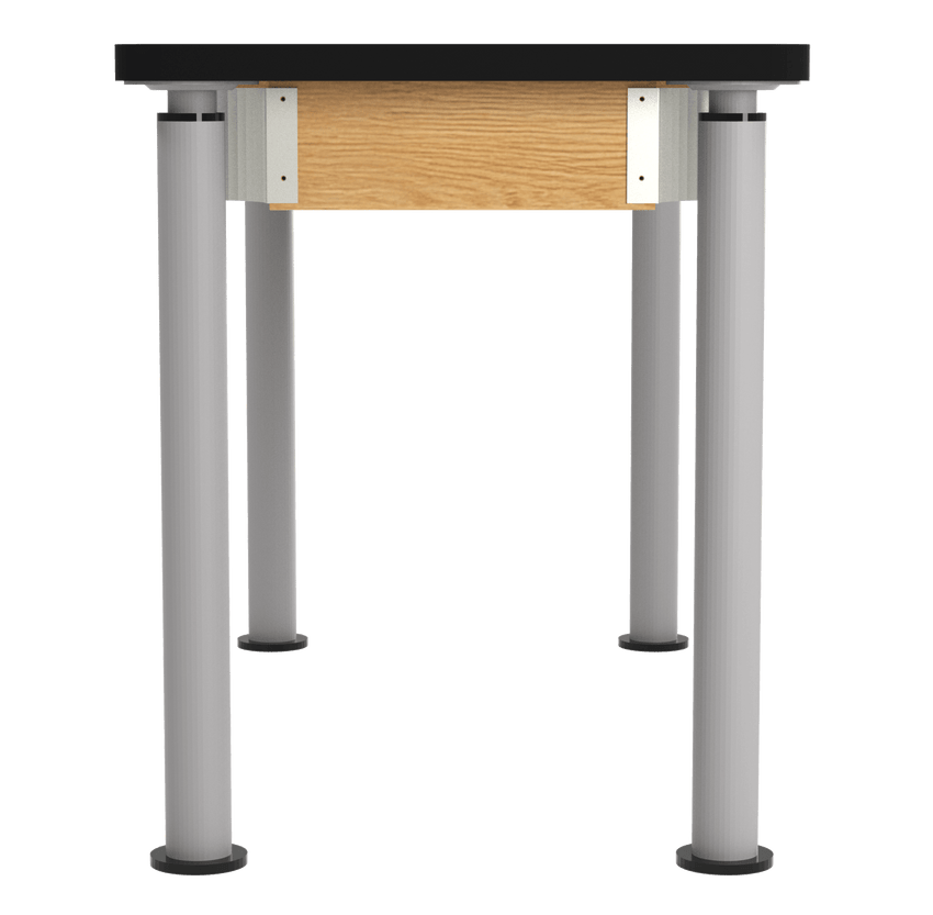 Diversified Woodcrafts Uplift Hybrid Table ADA Compliant Black Laminate Adjustable Science Desk 48"W x 24"L x 27" - 39"H (DIV - P810LBBK) - SchoolOutlet