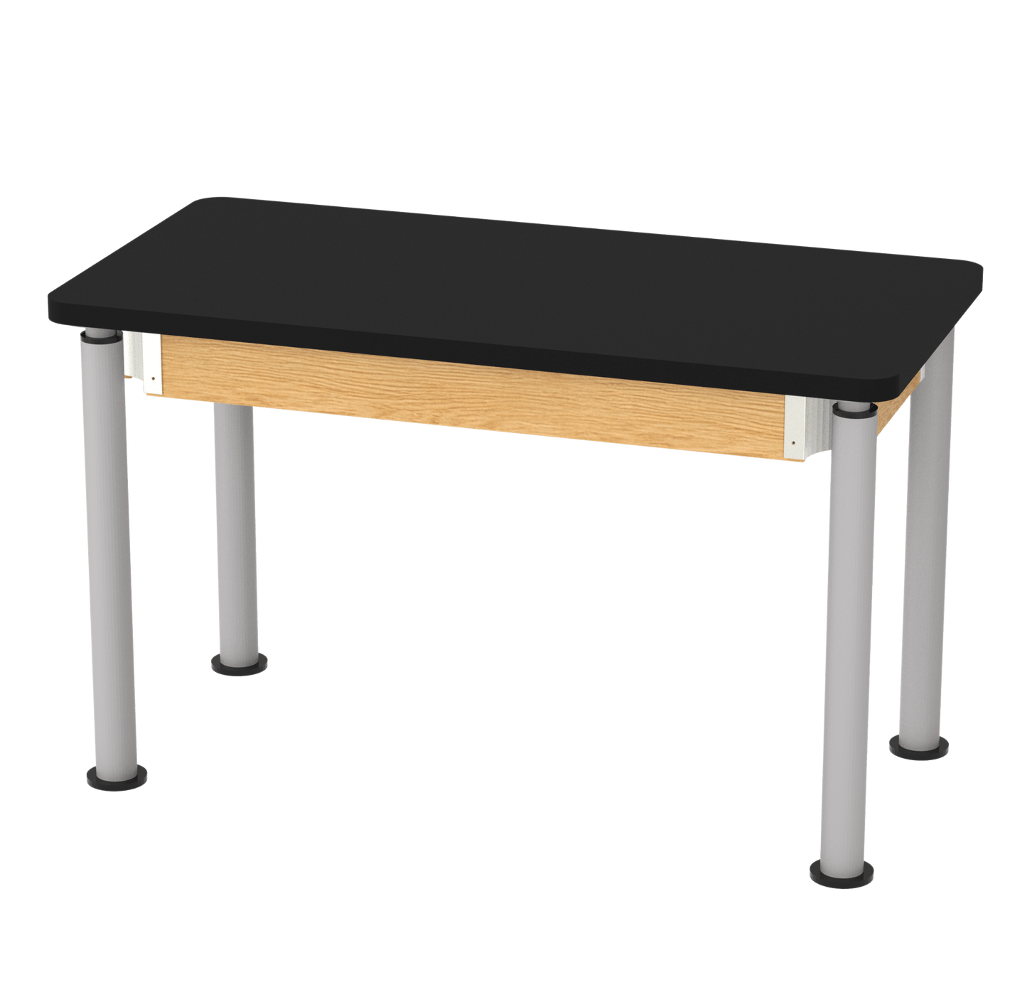 Diversified Woodcrafts Uplift Hybrid Table ADA Compliant Black Laminate Adjustable Science Desk 48"W x 24"L x 27" - 39"H (DIV - P810LBBK) - SchoolOutlet