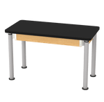 Diversified Woodcrafts Uplift Hybrid Table ADA Compliant Black Laminate Adjustable Science Desk 48