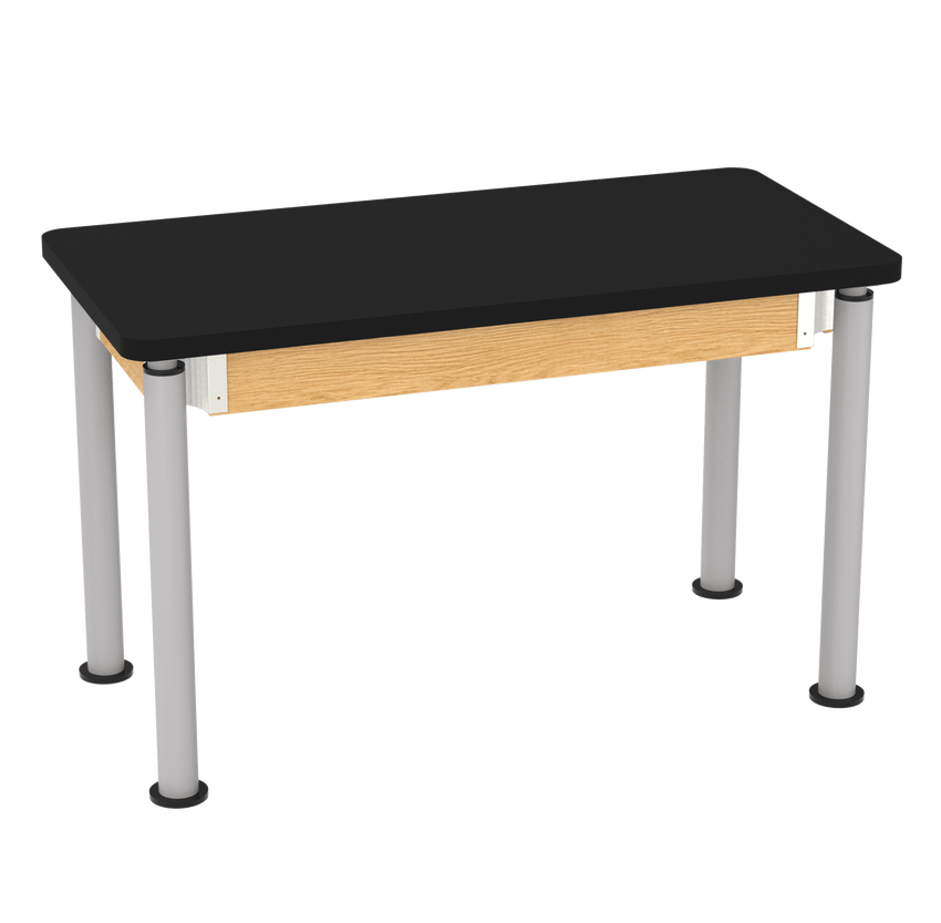 Diversified Woodcrafts Uplift Hybrid Table ADA Compliant Black Laminate Adjustable Science Desk 48"W x 24"L x 27" - 39"H (DIV - P810LBBK) - SchoolOutlet