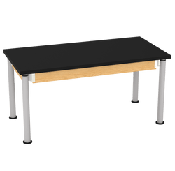 Diversified Woodcrafts UpliftHybrid Table ADA Compliant ChemGuard Adjustable Lab Station 60"W x 30"L x 27"- 39"H (DIV-P8142BK)