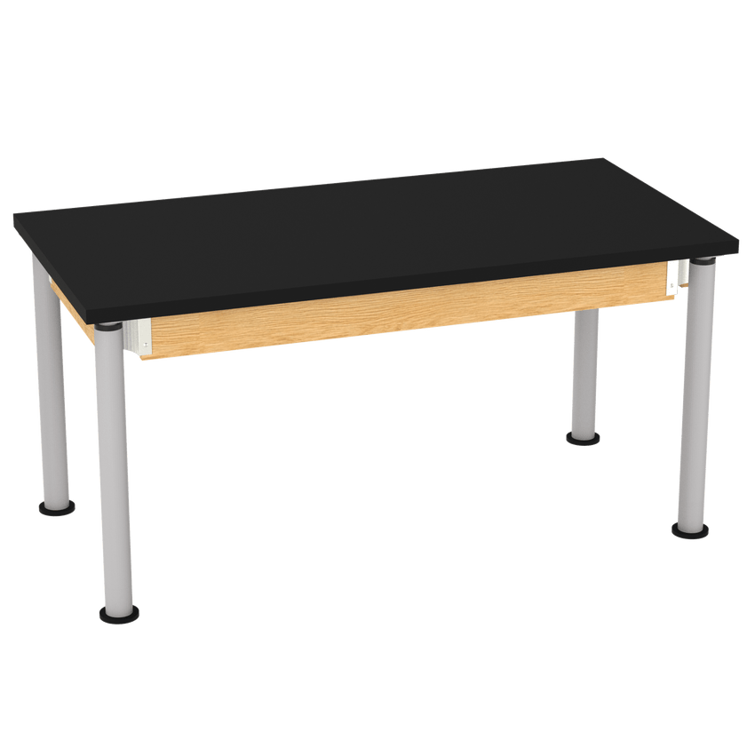 Diversified Woodcrafts UpliftHybrid Table ADA Compliant ChemGuard Adjustable Lab Station 60"W x 30"L x 27" - 39"H (DIV - P8142BK) - SchoolOutlet