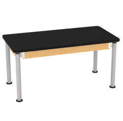 Diversified Woodcrafts Uplift Hybrid Table ADA Adjustable High Pressure Laminate Workstation 60"W x 30"L x 27"- 39"H (DIV-P814LBBK)