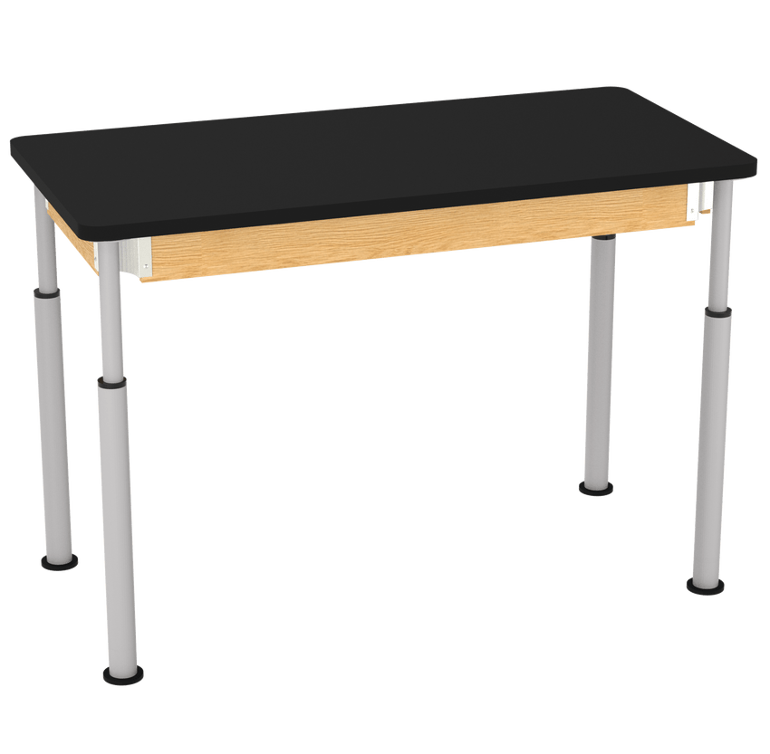 Diversified Woodcrafts Uplift Hybrid Table ADA Adjustable High Pressure Laminate Workstation 60"W x 30"L x 27" - 39"H (DIV - P814LBBK) - SchoolOutlet