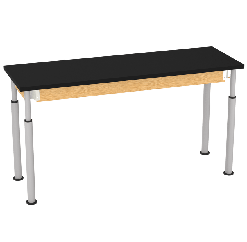Diversified Woodcrafts Uplift Hybrid Table ADA Compliant ChemGuard Adjustable Lab Station 72"W x 24"L x 27" - 39"H (DIV - P8302BK) - SchoolOutlet