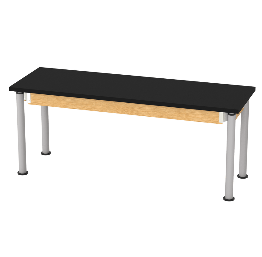 Diversified Woodcrafts Uplift Hybrid Table ADA Compliant ChemGuard Adjustable Lab Station 72"W x 24"L x 27" - 39"H (DIV - P8302BK) - SchoolOutlet