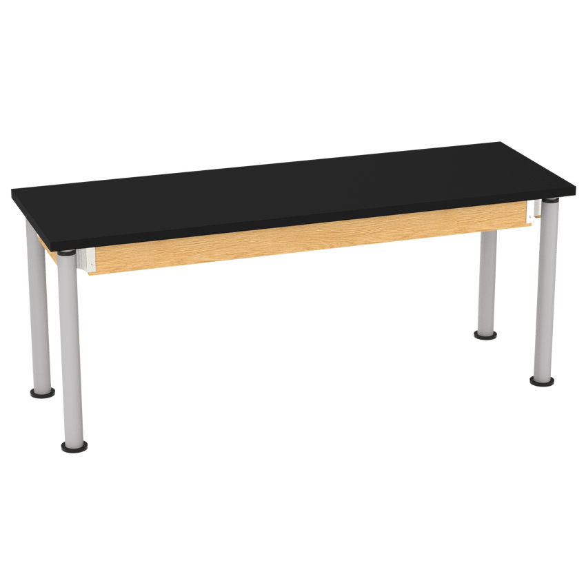 Diversified Woodcrafts Uplift Hybrid Table ADA Compliant ChemGuard Adjustable Lab Station 72"W x 24"L x 27" - 39"H (DIV - P8302BK) - SchoolOutlet