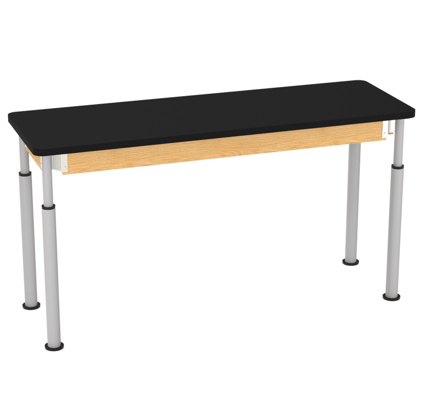 Diversified Woodcrafts Uplift Hybrid Table ADA Compliant High Pressure Laminate Adjustable Lab Station 72"W x 24"L x 27" - 39"H (DIV - P830LBBK) - SchoolOutlet