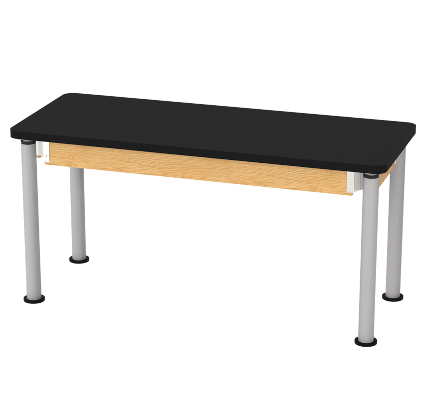 Diversified Woodcrafts ADA Adjustable Lab Table Rapid - Rise High Pressure Laminate Workstation 60"W x 24"L x 27" - 39"H (DIV - P860LBBK) - SchoolOutlet