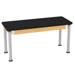 Diversified Woodcrafts ADA Adjustable Lab Table Rapid-Rise High Pressure Laminate Workstation 60"W x 24"L x 27"- 39"H (DIV-P860LBBK)