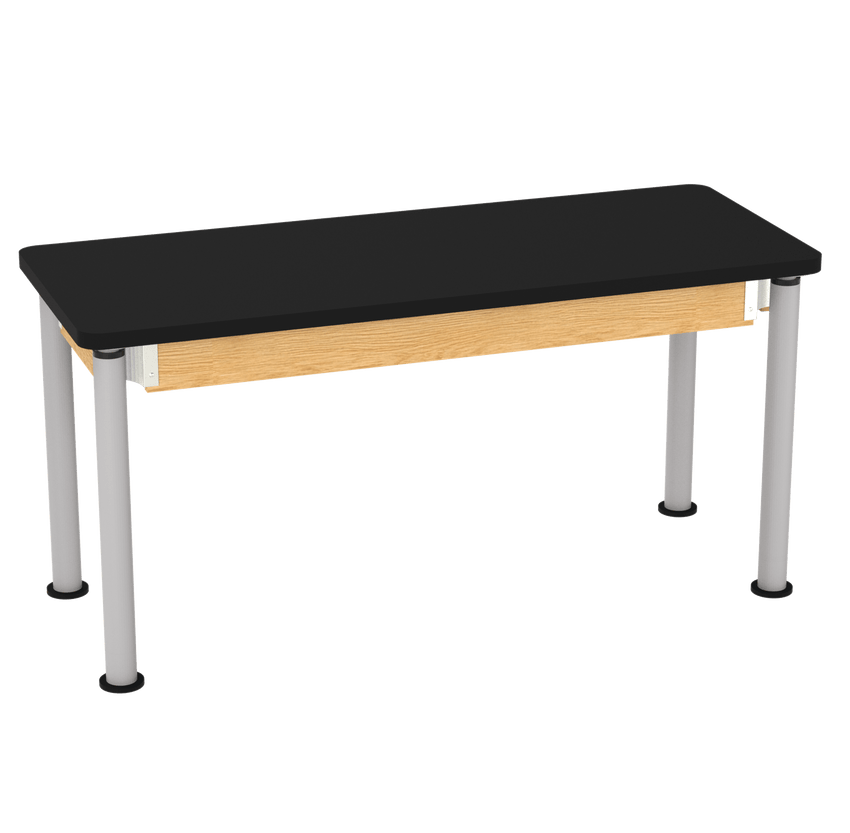 Diversified Woodcrafts ADA Adjustable Lab Table Rapid - Rise High Pressure Laminate Workstation 60"W x 24"L x 27" - 39"H (DIV - P860LBBK) - SchoolOutlet