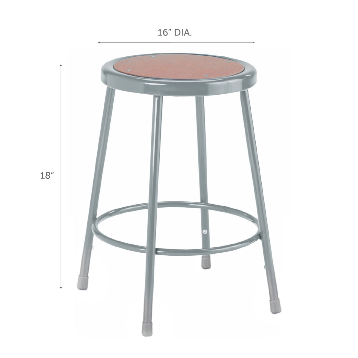 Diversified Woodcrafts Apprentice Stool Heavy-Duty Industrial Welded Metal 18"H (DIV-S-18) - SchoolOutlet