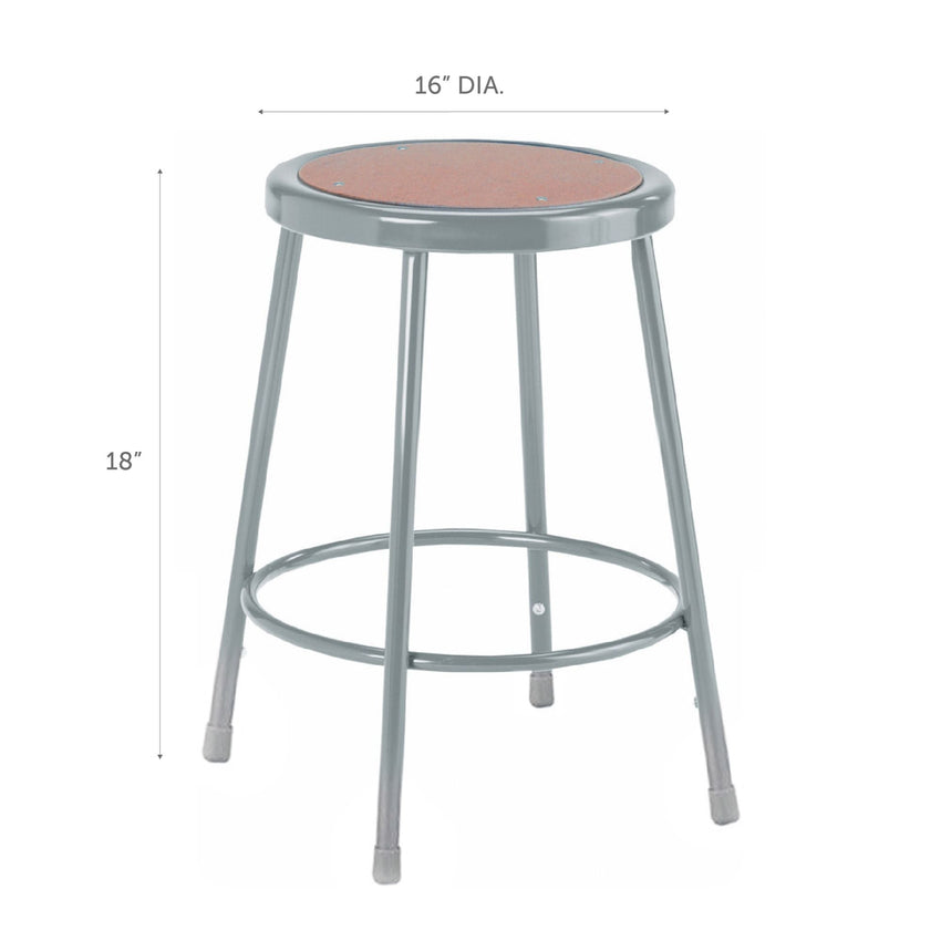 Diversified Woodcrafts Apprentice Stool Heavy-Duty Industrial Welded Metal 18"H (DIV-S-18) - SchoolOutlet