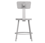 Diversified Woodcrafts Apprentice Stool with Backrest Heavy - Duty Industrial Welded Metal 18