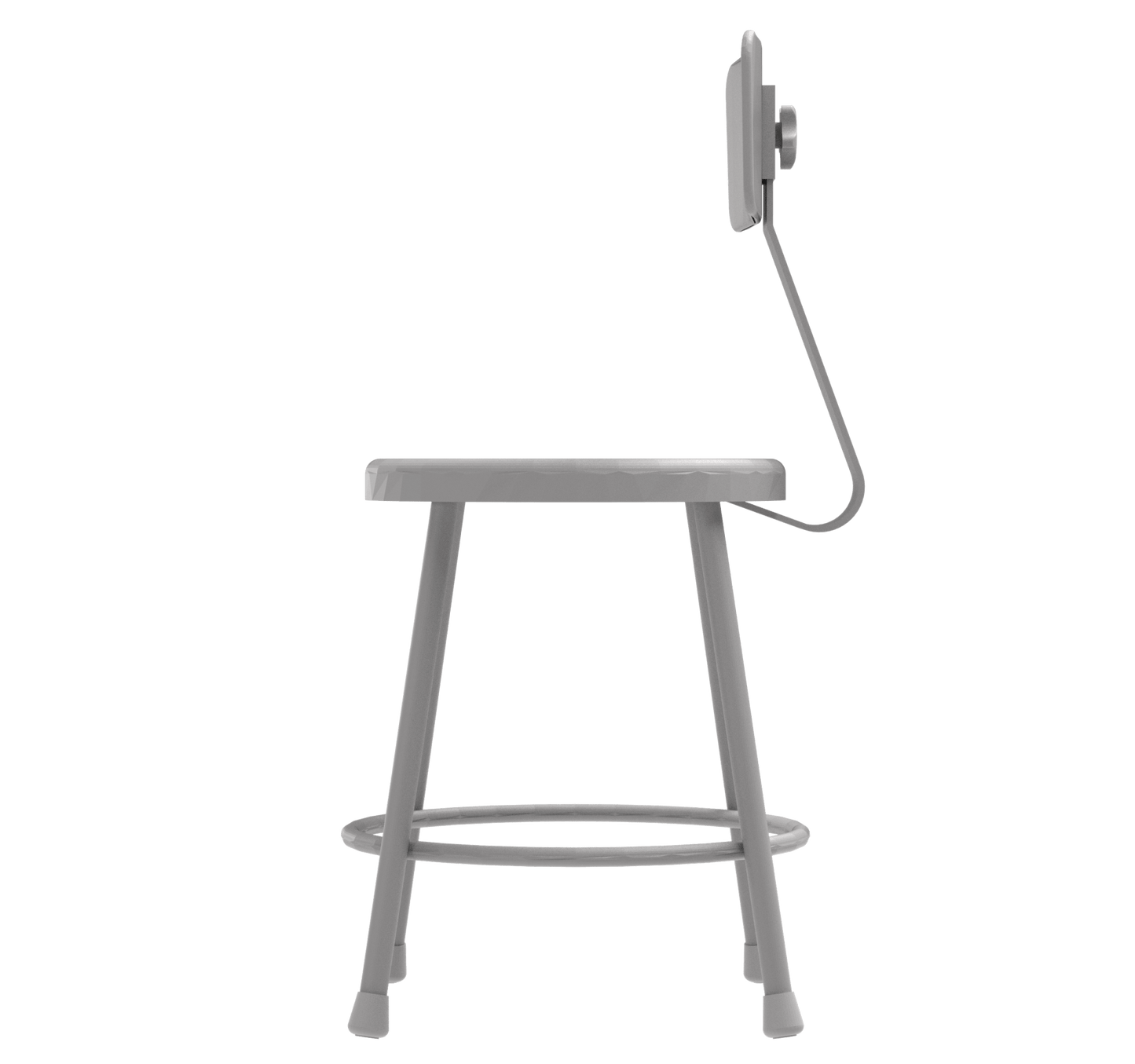 Diversified Woodcrafts Apprentice Stool with Backrest Heavy - Duty Industrial Welded Metal 18"H (DIV - S - 18B) - SchoolOutlet