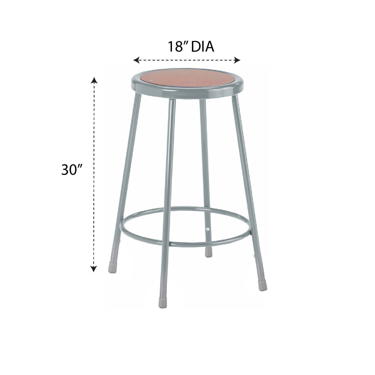 Diversified Woodcrafts Apprentice Stool Heavy-Duty Industrial Welded Metal 30"H (DIV-S-30) - SchoolOutlet