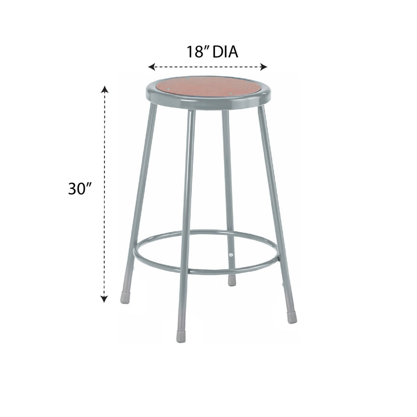 Diversified Woodcrafts Apprentice Stool Heavy-Duty Industrial Welded Metal 30"H (DIV-S-30) - SchoolOutlet