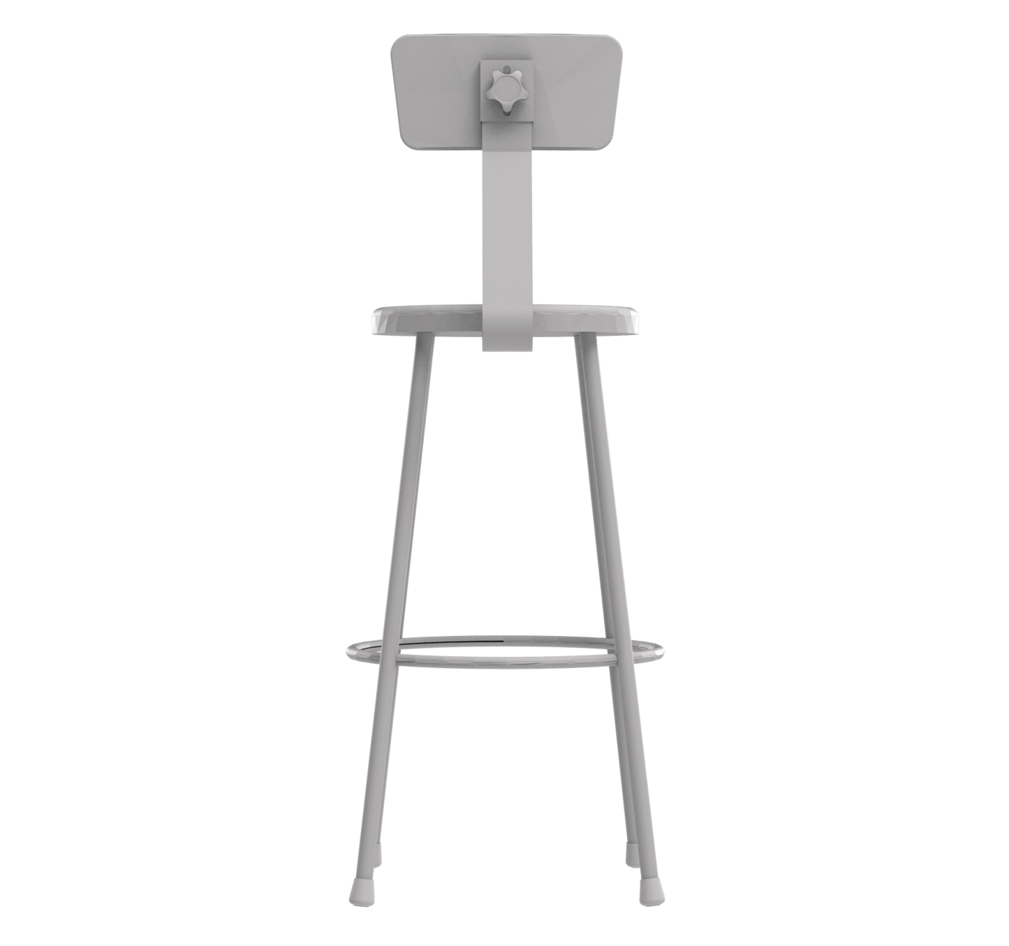 Diversified Woodcrafts Apprentice Stool with Backrest Heavy - Duty Industrial Welded Metal 30"H (DIV - S - 30B) - SchoolOutlet