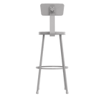 Diversified Woodcrafts Apprentice Stool with Backrest Heavy - Duty Industrial Welded Metal 30