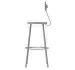 Diversified Woodcrafts Apprentice Stool with Backrest Heavy - Duty Industrial Welded Metal 30