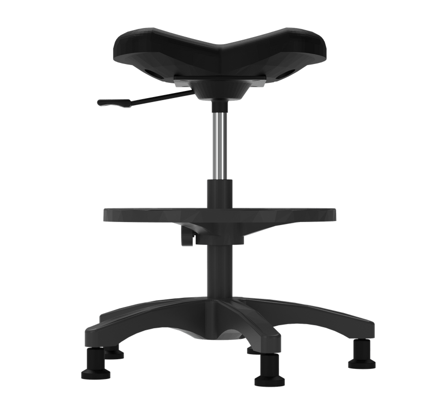 Diversified Woodcrafts Tractor Stool Ergonomic Chemical - Resistant Standing Height Lab Seated 23" - 33"H (DIV - SE - TR2M) - SchoolOutlet