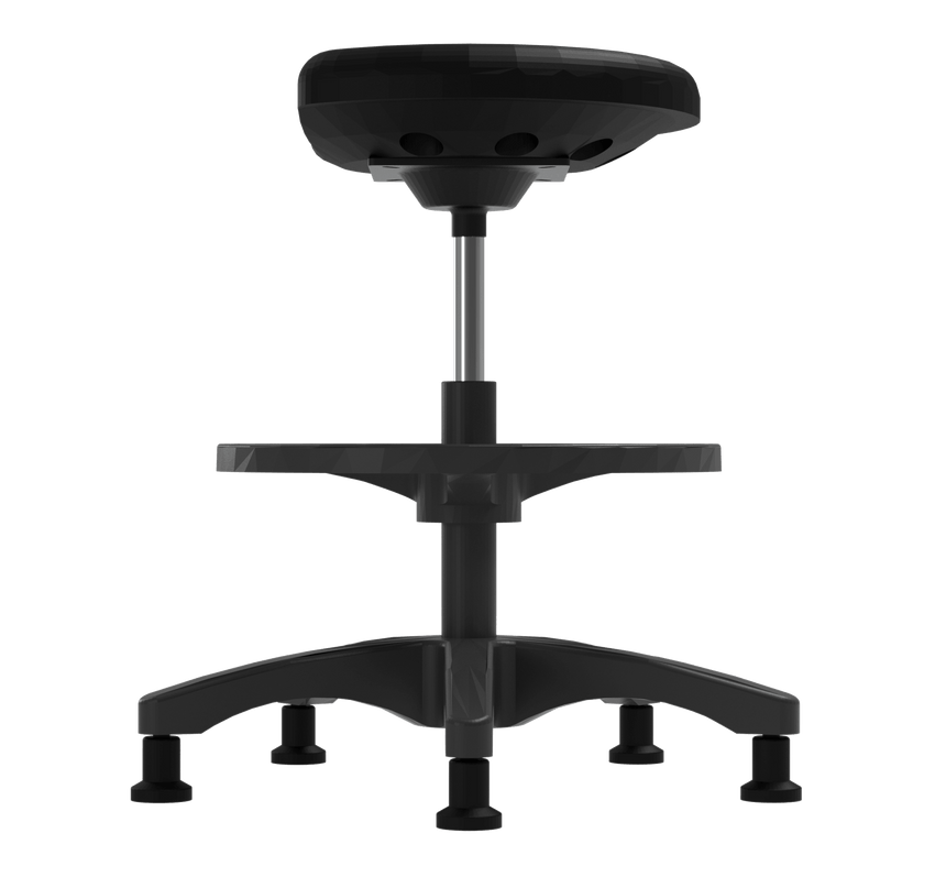 Diversified Woodcrafts Tractor Stool Ergonomic Chemical - Resistant Standing Height Lab Seated 23" - 33"H (DIV - SE - TR2M) - SchoolOutlet