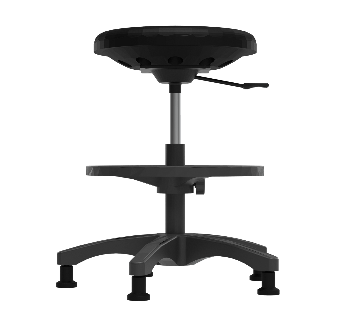 Diversified Woodcrafts Tractor Stool Ergonomic Chemical - Resistant Standing Height Lab Seated 23" - 33"H (DIV - SE - TR2M) - SchoolOutlet