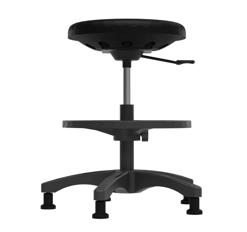 Diversified Woodcrafts Tractor Stool Ergonomic Chemical - Resistant Standing Height Lab Seated 23" - 33"H (DIV - SE - TR2M) - SchoolOutlet