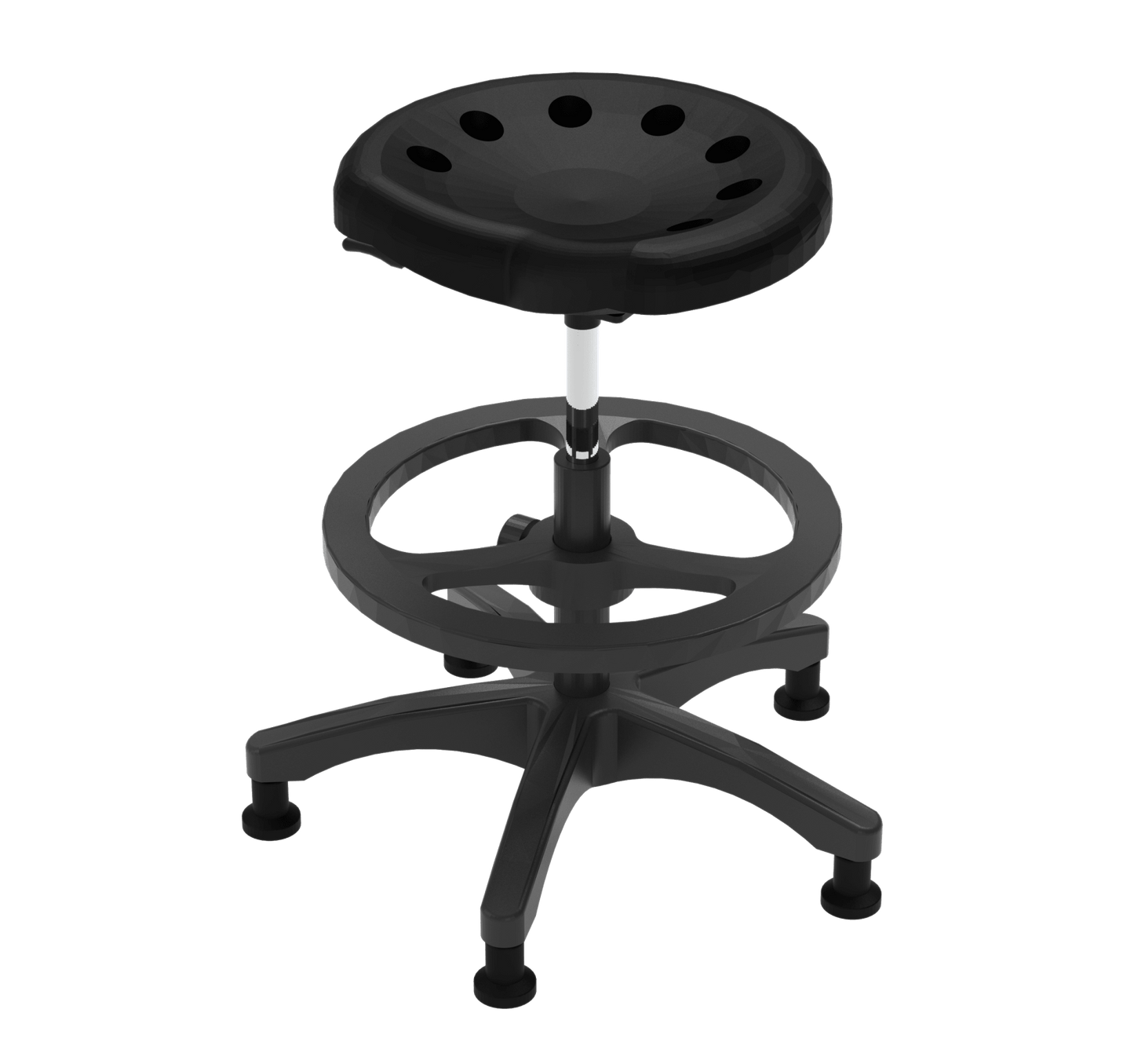 Diversified Woodcrafts Tractor Stool Ergonomic Chemical - Resistant Standing Height Lab Seated 23" - 33"H (DIV - SE - TR2M) - SchoolOutlet