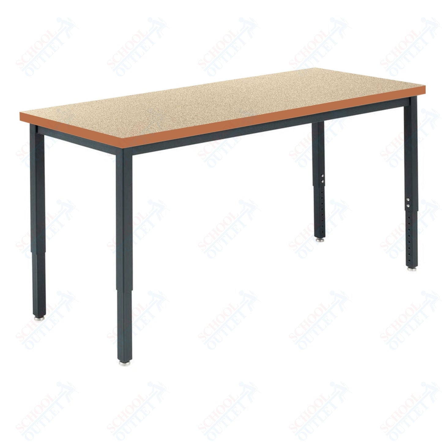 Diversified Woodcrafts Adj. Height Metal Frame Science Table - 54" W x 24" D - SchoolOutlet