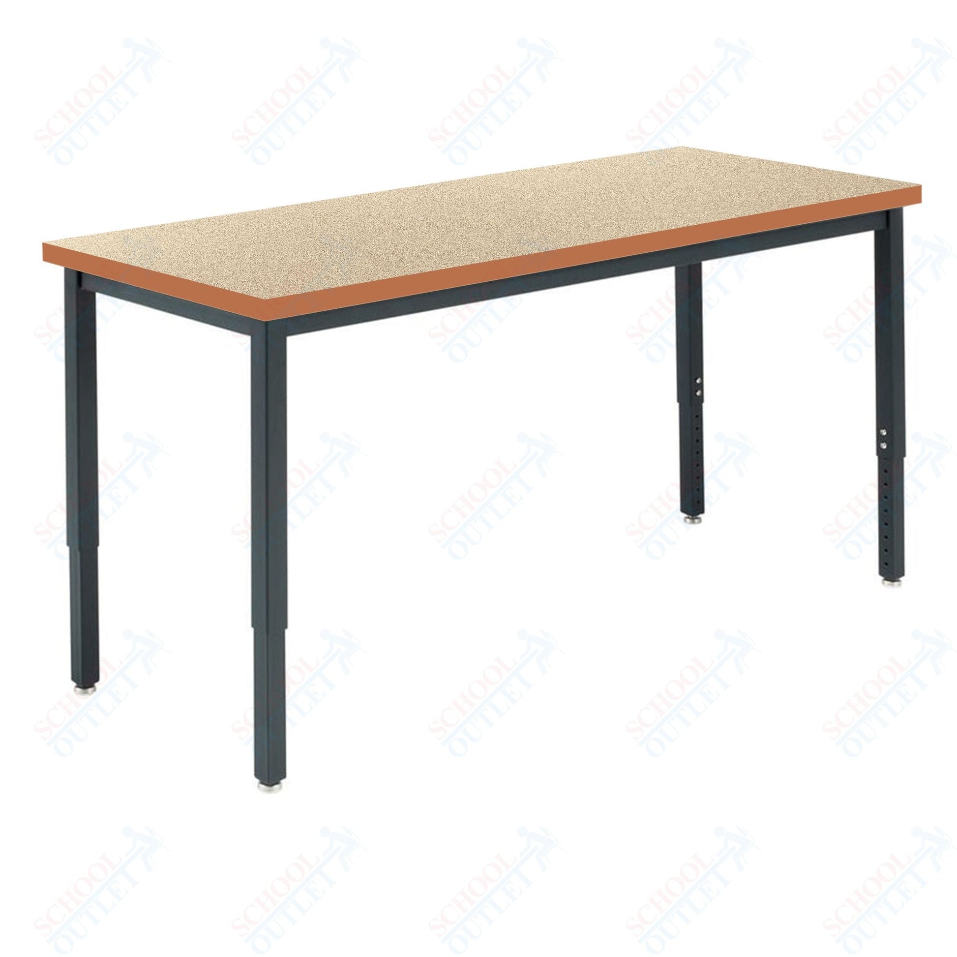 Diversified Woodcrafts Adj. Height Metal Frame Science Table - 54" W x 24" D - SchoolOutlet