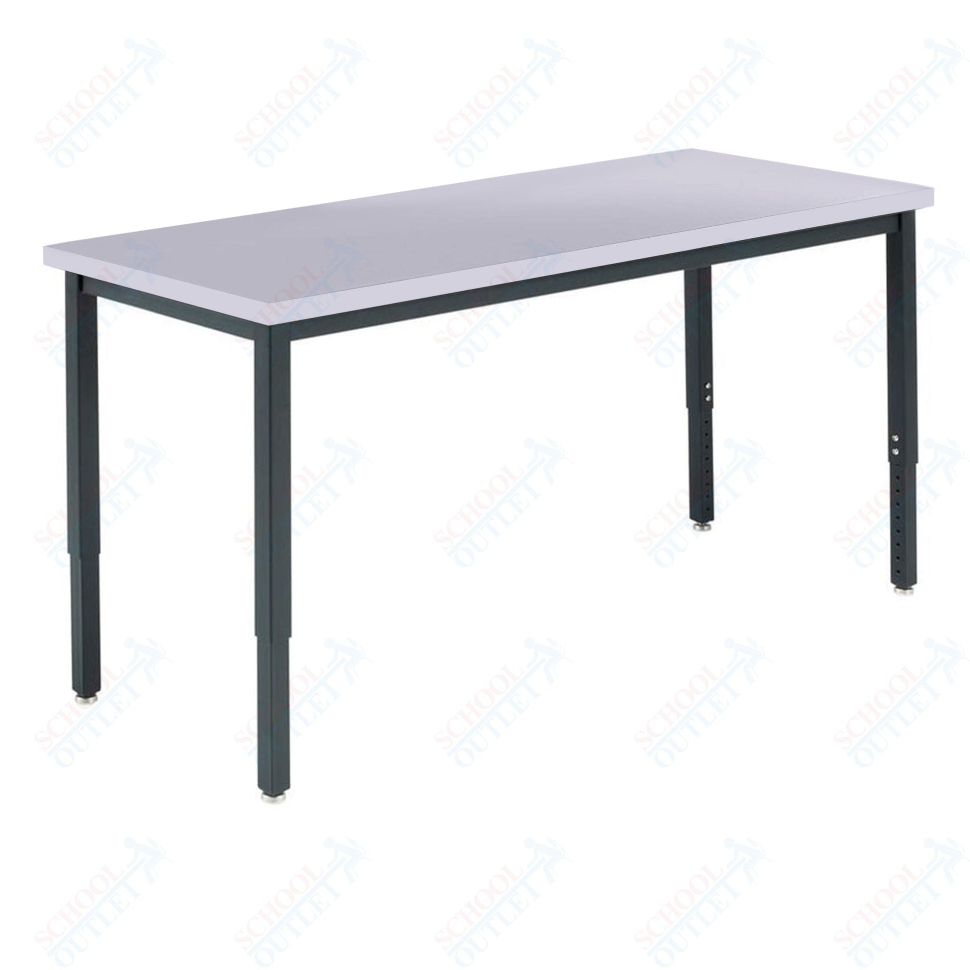 Diversified Woodcrafts Adj. Height Metal Frame Science Table - 54" W x 24" D - SchoolOutlet