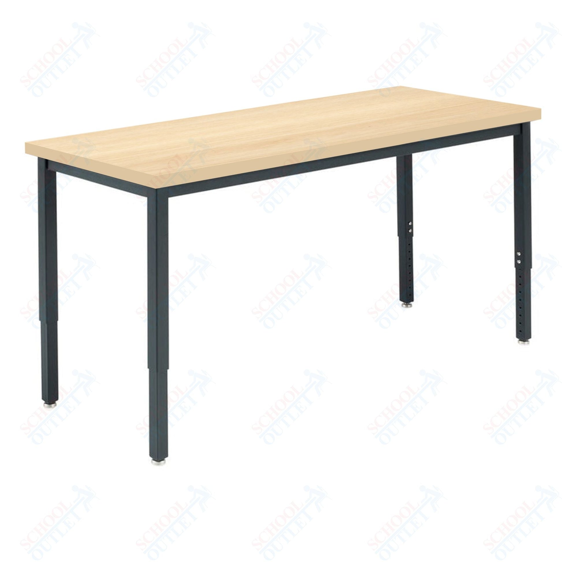 Diversified Woodcrafts Adj. Height Metal Frame Science Table - 54" W x 24" D - SchoolOutlet