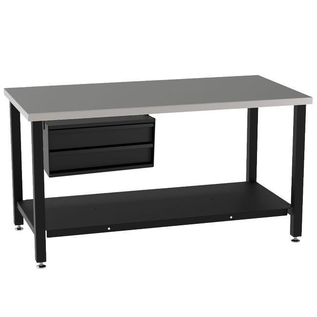 Diversified Woodcrafts Under-Mount Metal Cabinet with 2 Drawers for Fabrication Prep Tables (DIV-DMW-DRW2P)
