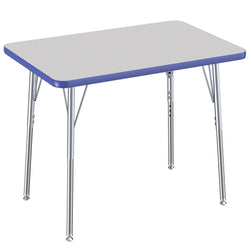 FDP 24" x 36" Rectangle T-Molding Activity Table with Adjustable Standard Swivel Glide Legs  (FDP-10003-XX)