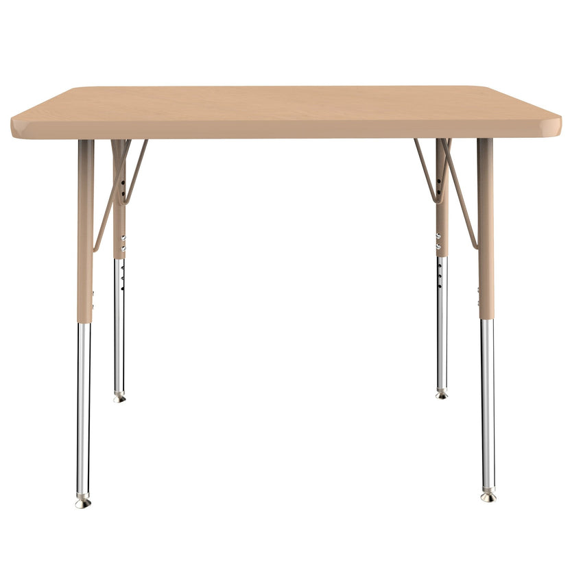 FDP 24" x 36" Rectangle T - Molding Activity Table with Adjustable Standard Swivel Glide Legs (FDP - 10003 - XX) - SchoolOutlet