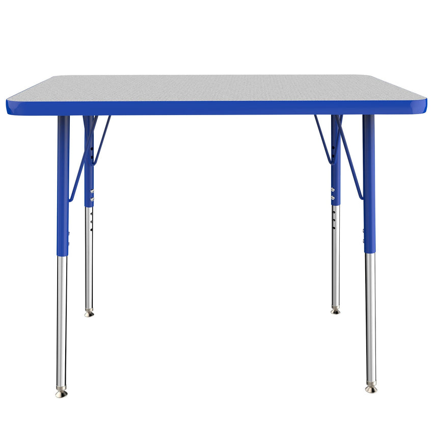 FDP 24" x 36" Rectangle T - Molding Activity Table with Adjustable Standard Swivel Glide Legs (FDP - 10003 - XX) - SchoolOutlet