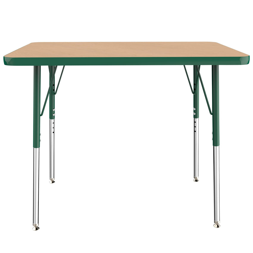 FDP 24" x 36" Rectangle T - Molding Activity Table with Adjustable Standard Swivel Glide Legs (FDP - 10003 - XX) - SchoolOutlet