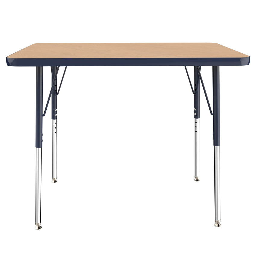 FDP 24" x 36" Rectangle T - Molding Activity Table with Adjustable Standard Swivel Glide Legs (FDP - 10003 - XX) - SchoolOutlet