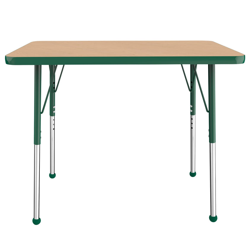 FDP 24" x 36" Rectangle T - Molding Activity Table with Adjustable Standard Ball Glide Legs (FDP - 10004 - XX) - SchoolOutlet