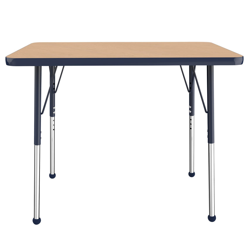 FDP 24" x 36" Rectangle T - Molding Activity Table with Adjustable Standard Ball Glide Legs (FDP - 10004 - XX) - SchoolOutlet
