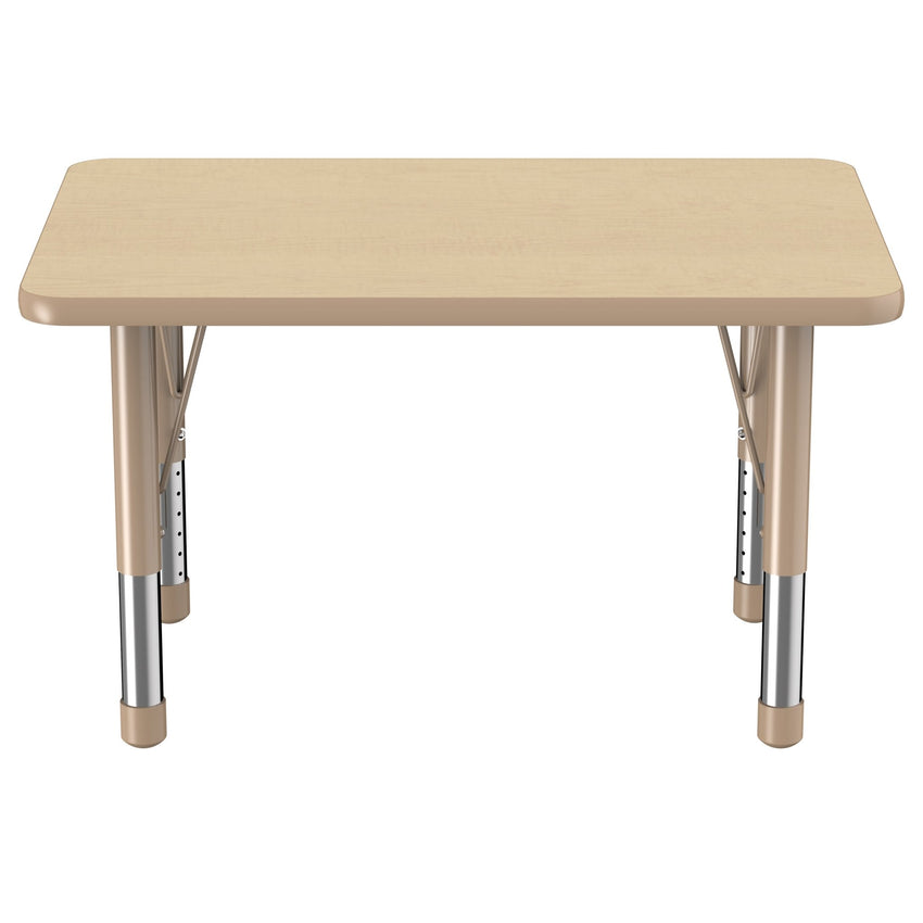 FDP 24" x 36" Rectangle T - Molding Activity Table with Adjustable Chunky Legs (FDP - 10005 - XX) - SchoolOutlet